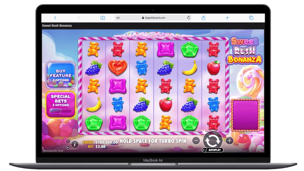 Multipliers en Wilds SweetRushBonanza