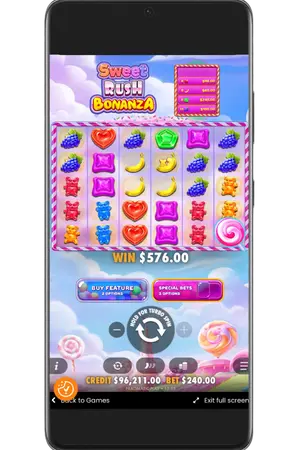 Sweet Rush Bonanza gokkast klaar om te spelen